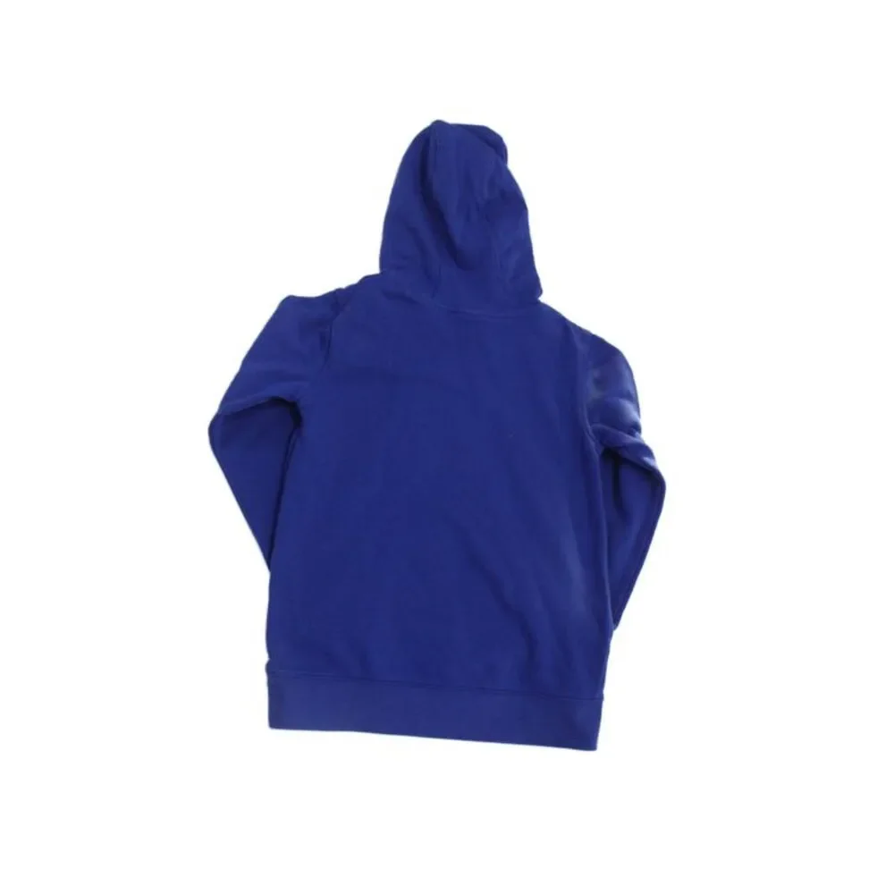 Nike Unisex Kids Cotton Blend Pullover Hoodie Blue Size M